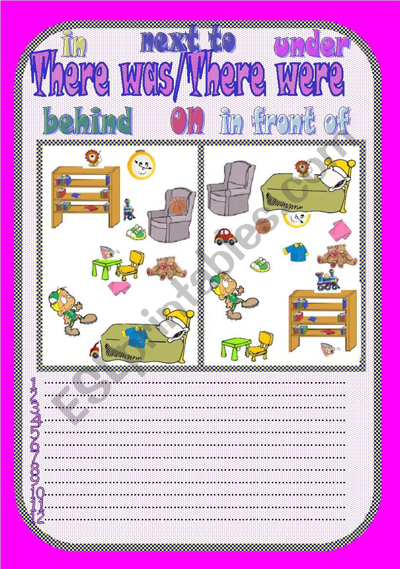There was/There were - ESL worksheet by kodora Inside There Is There Are Worksheet