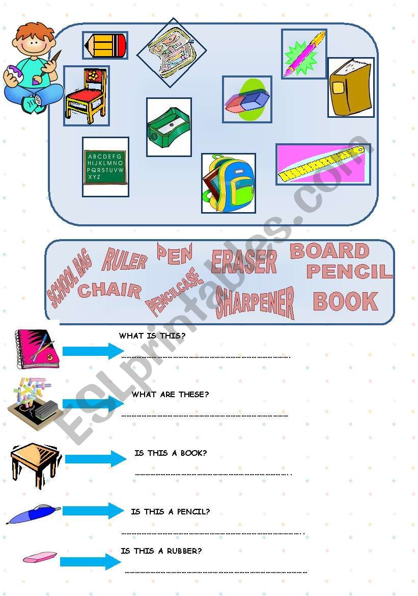 CLASSROOM OBJECTS worksheet