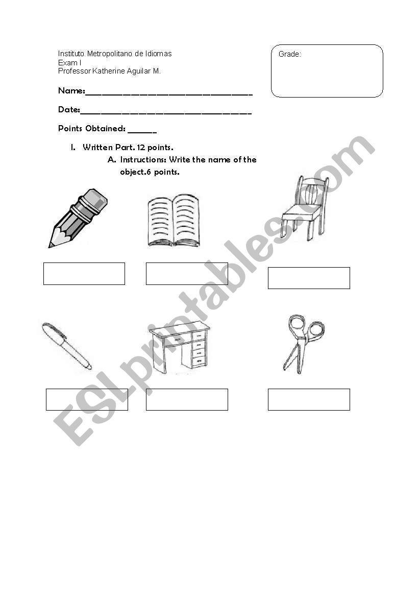 Exam or Quiz about The Classroom and The Family