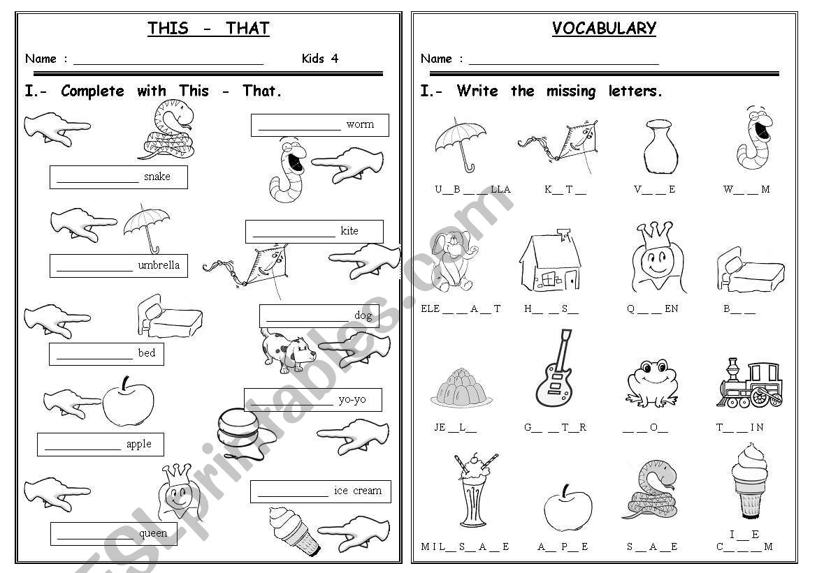 This - That / ALphabet Vocabulary