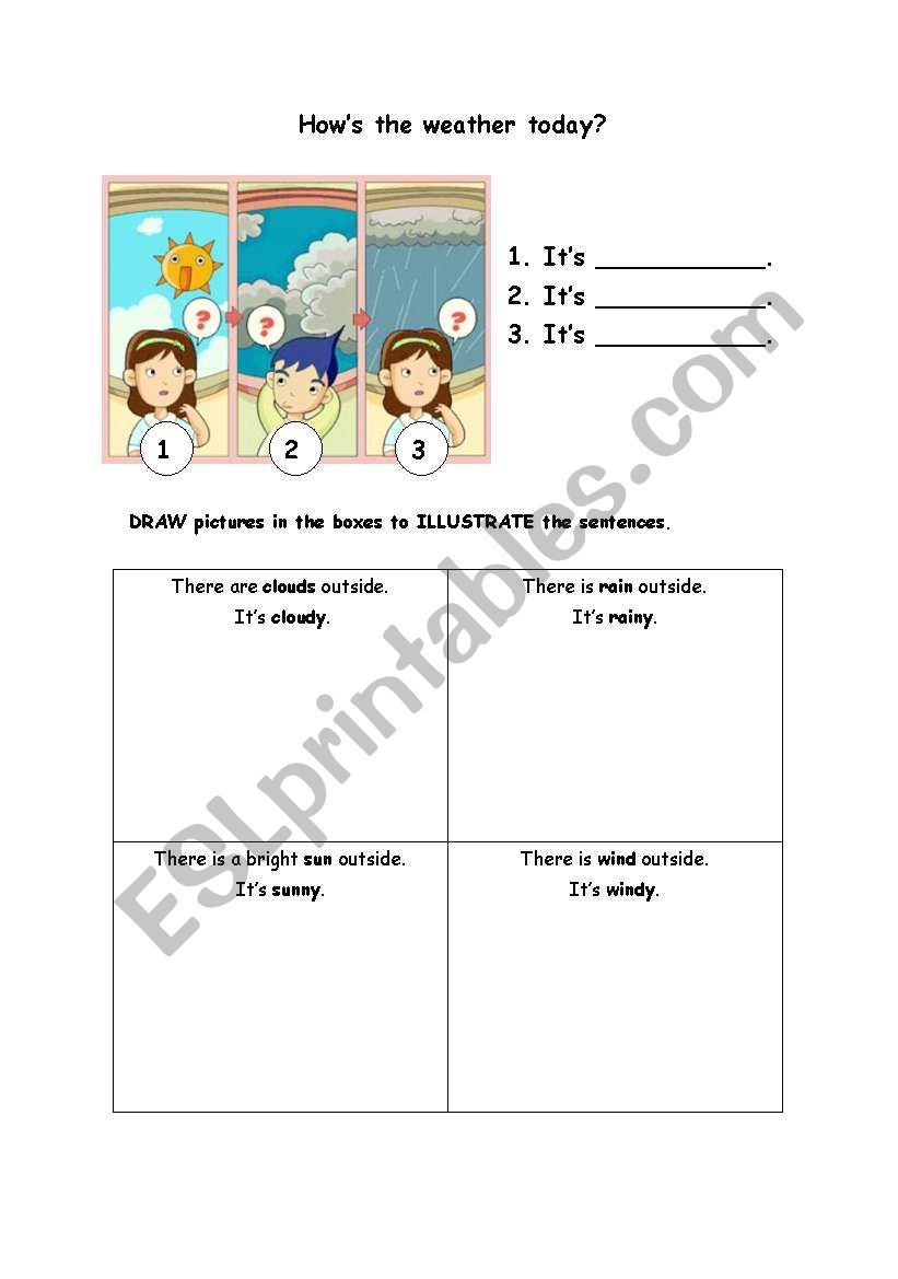 Hows the weather today? worksheet