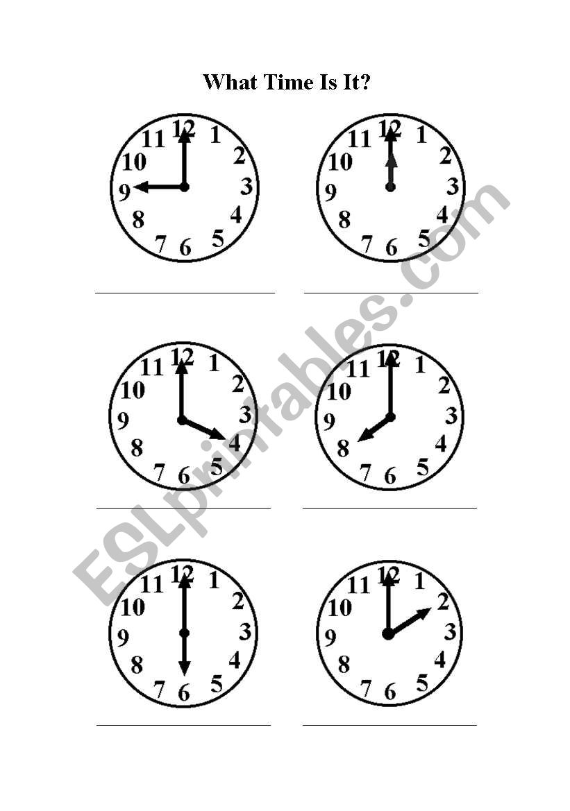 what time is it worksheet