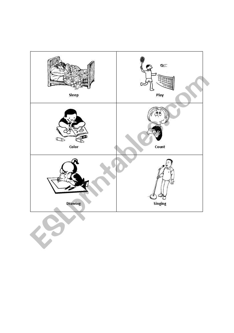 Actions worksheet