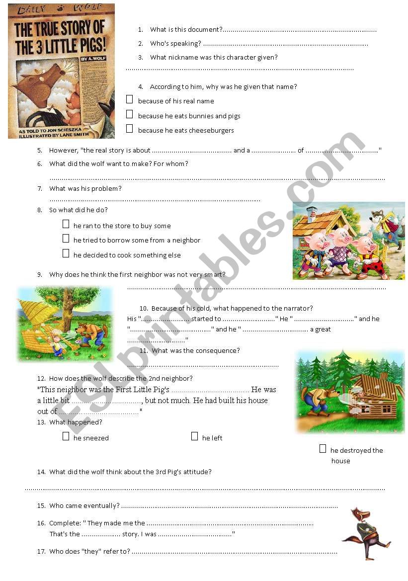 The three little pigs - The wolfÂ´s side