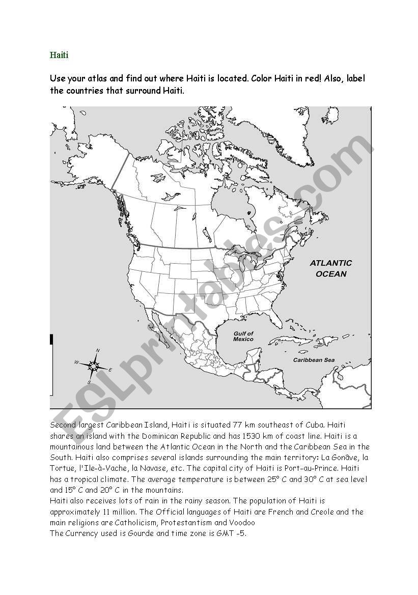 Haiti worksheet