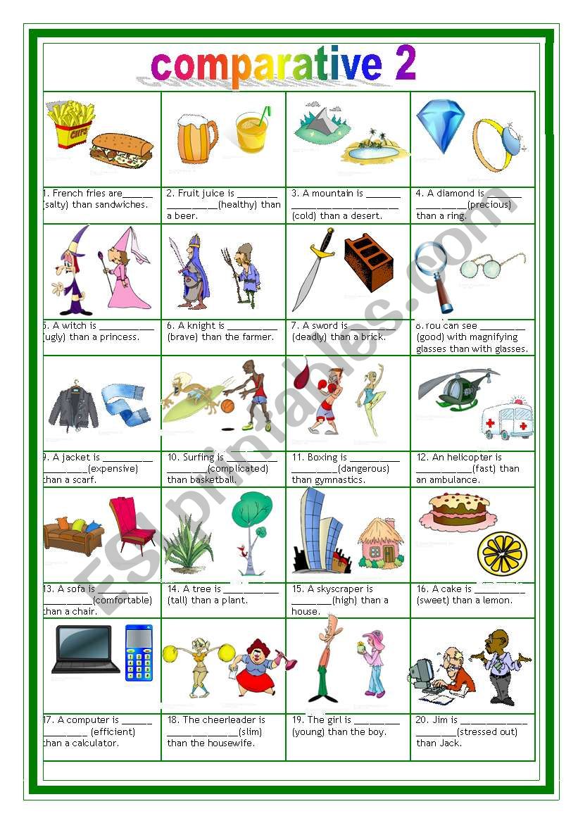 comparative 2 (13.06.10) worksheet