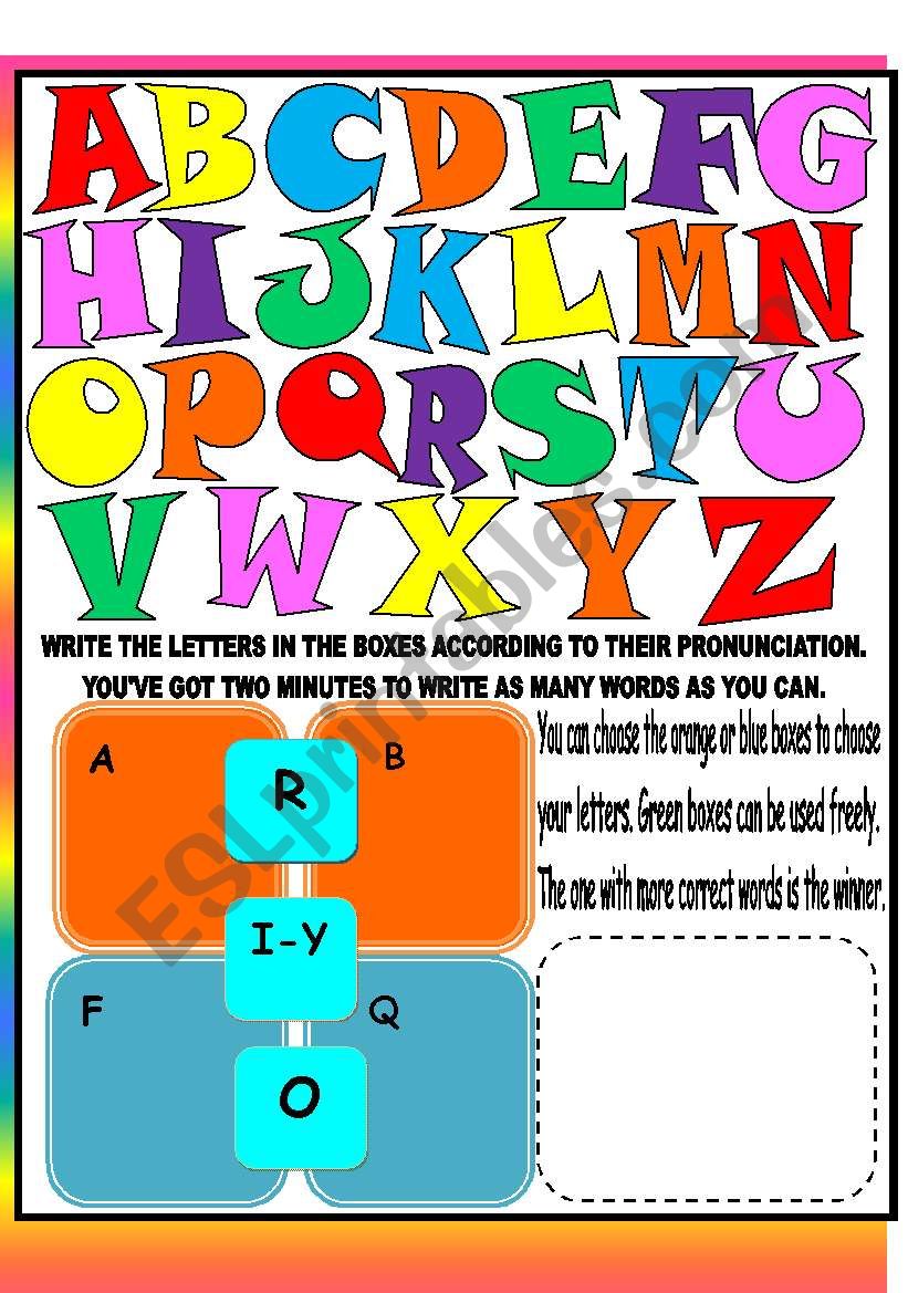 ALPHABET RACE  worksheet