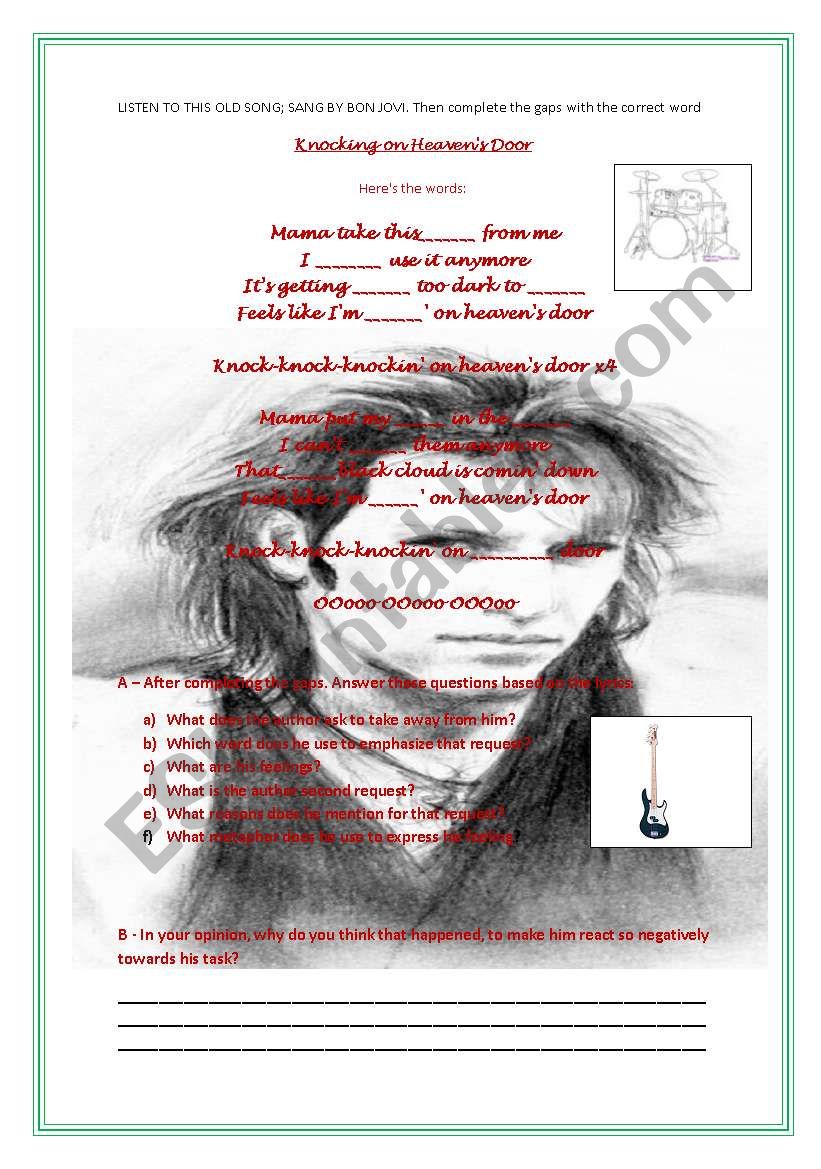 kNOCKING ON HEAVENÂ´S DOOR BY BON JOVI / FEELING HOPELESS