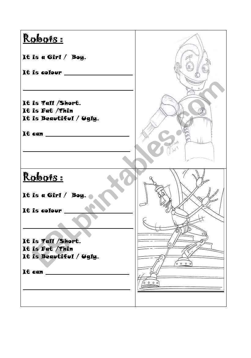 Robots worksheet