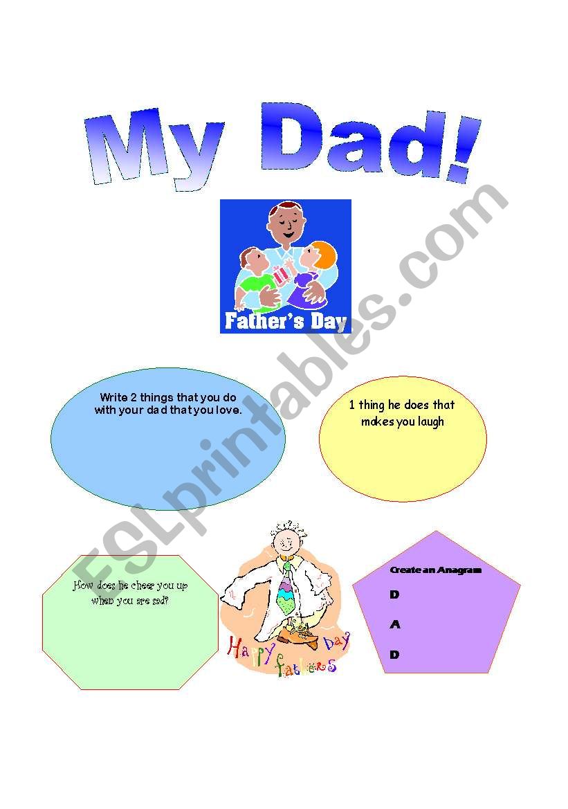 Fathers Day Writing Activity worksheet