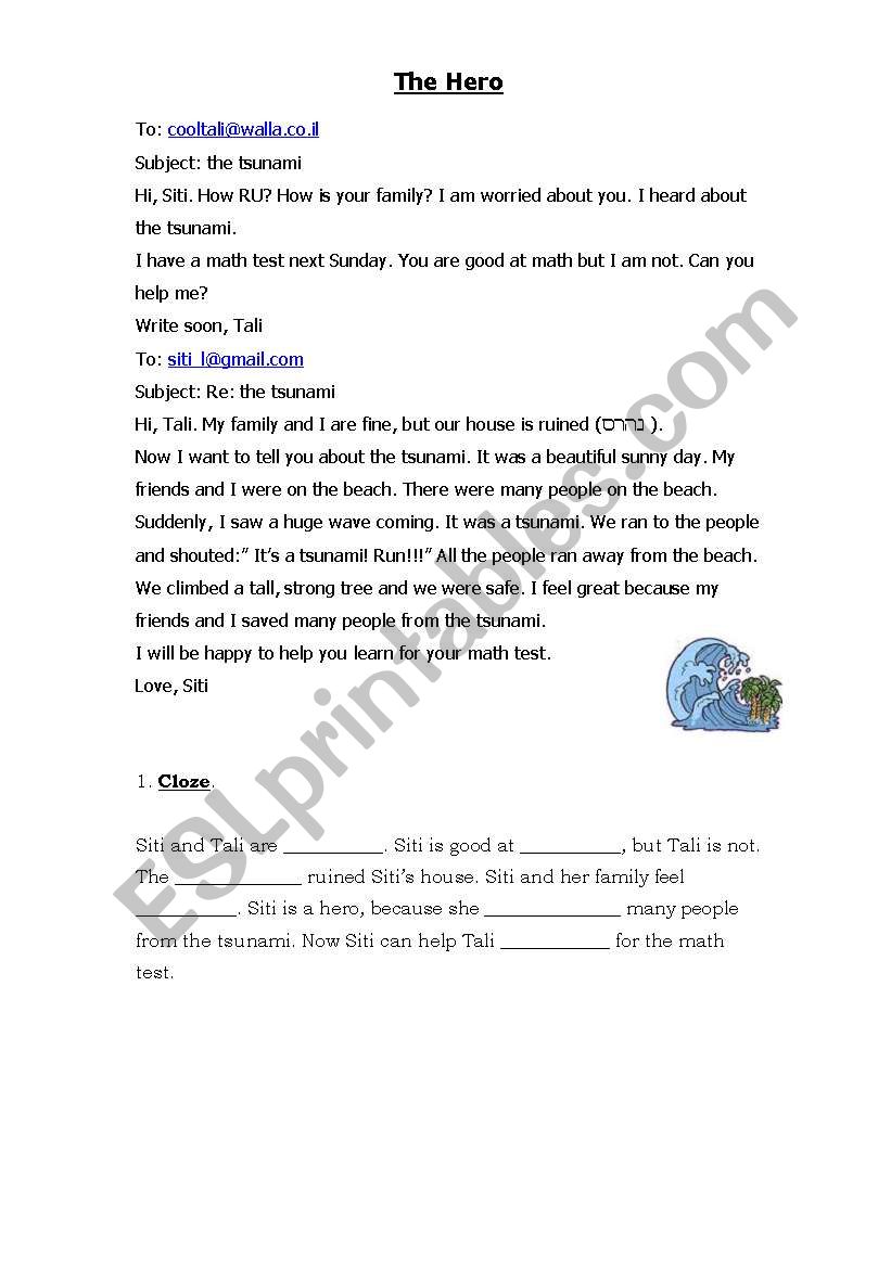 The Hero worksheet