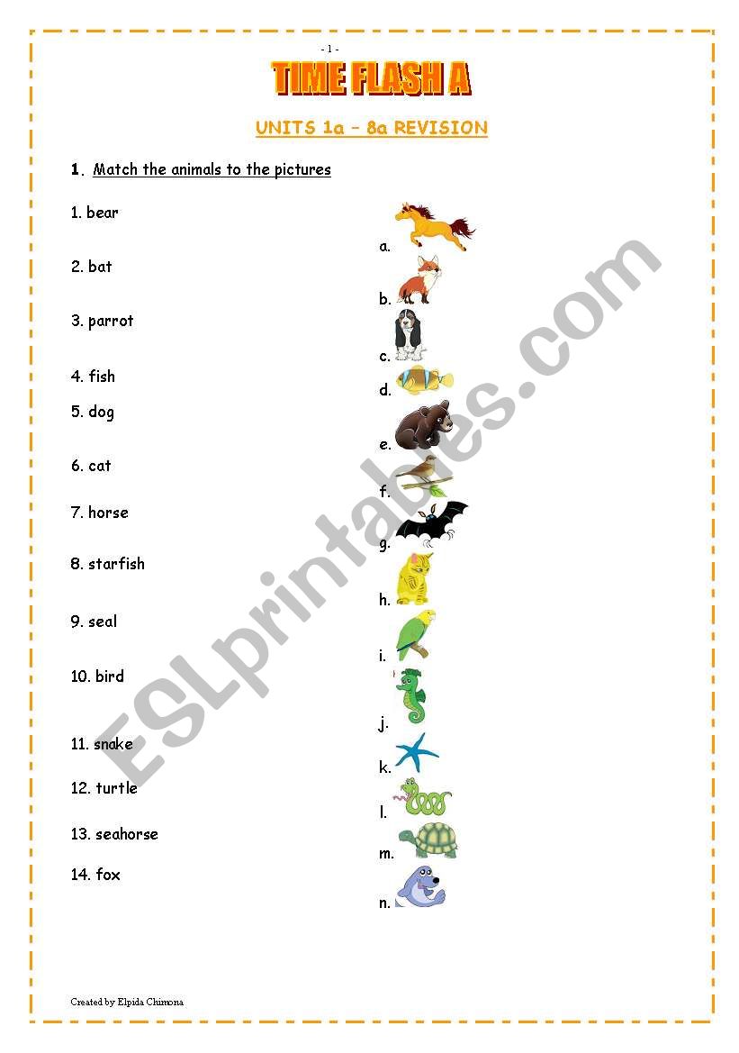 time flash a, units 1a-8a revision, ex. 1-6 (editable), part 1/2