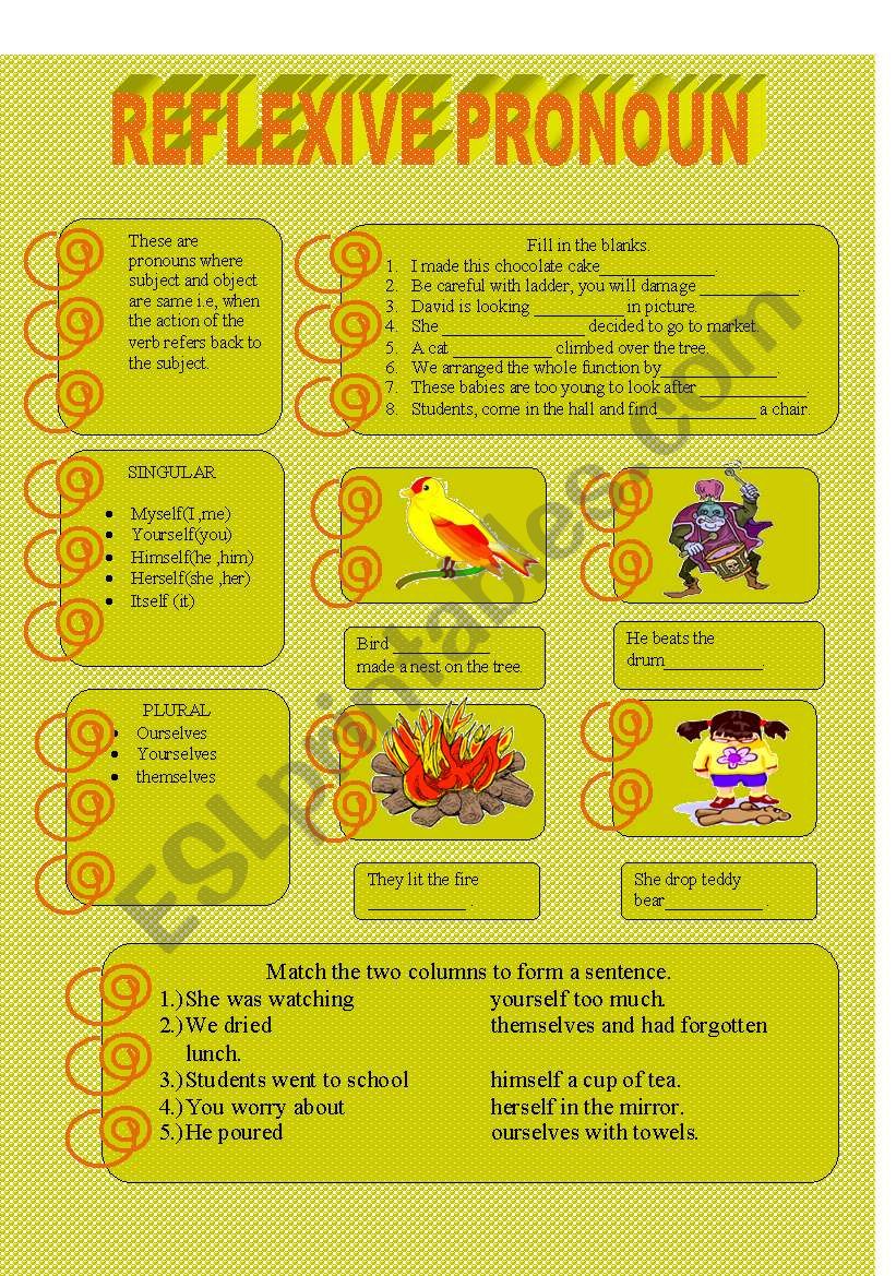 REFLEXIVE PRONOUNS worksheet