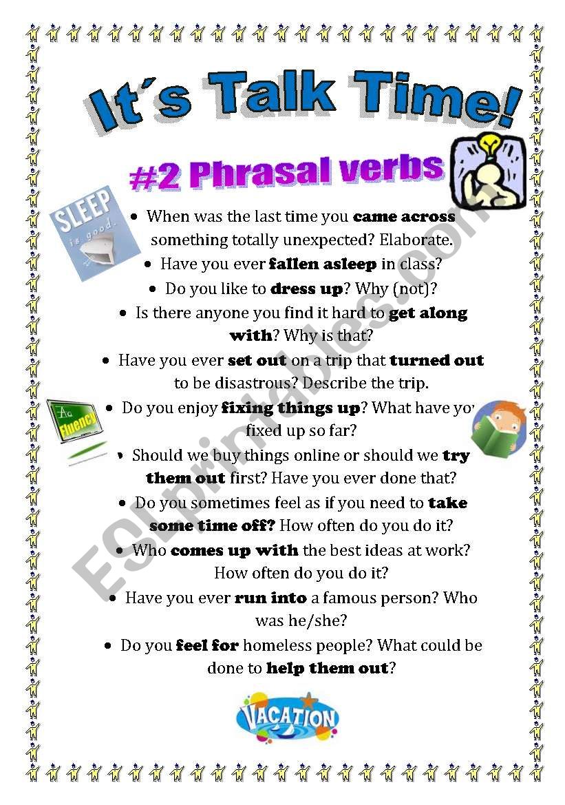 Talk Time - Phrasal Verbs worksheet