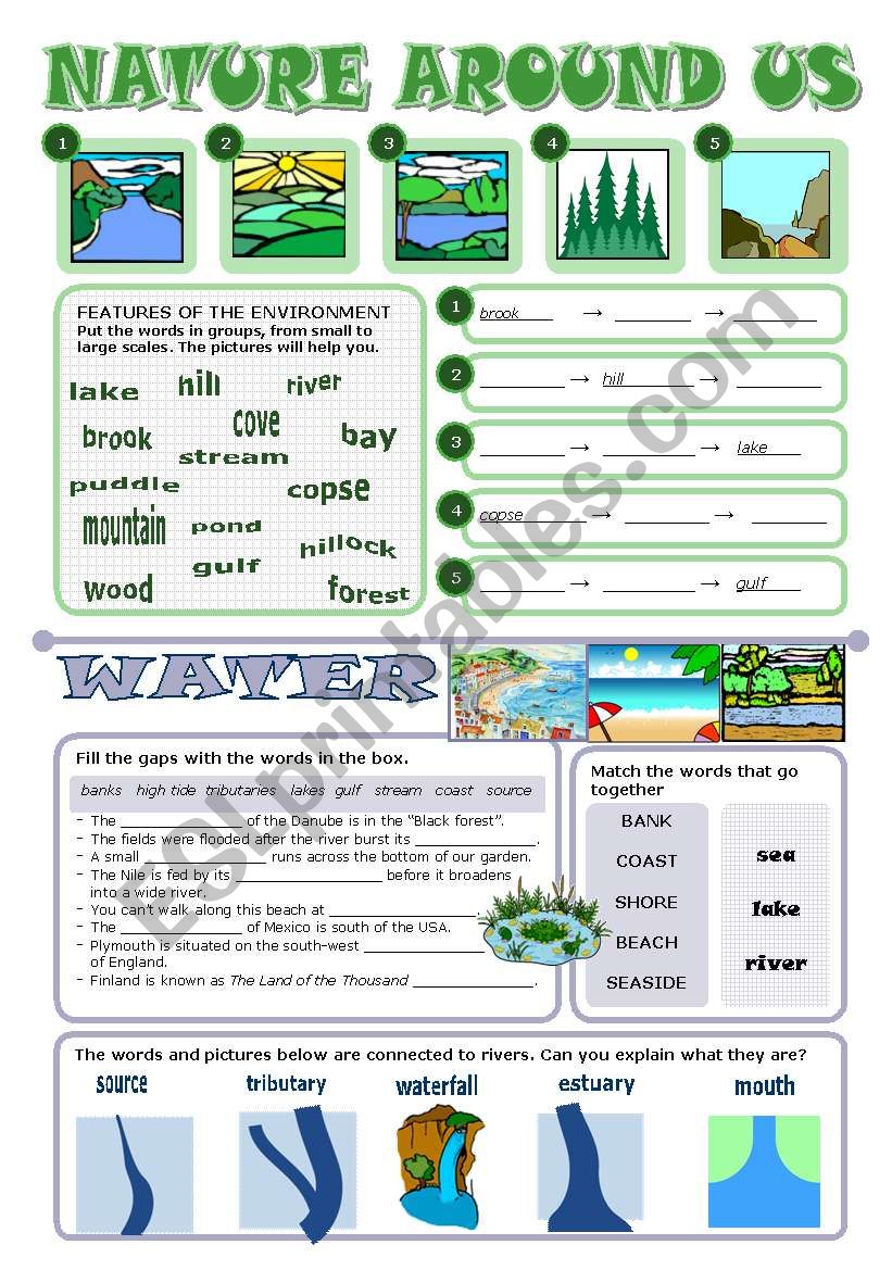 NATURE AROUND US worksheet