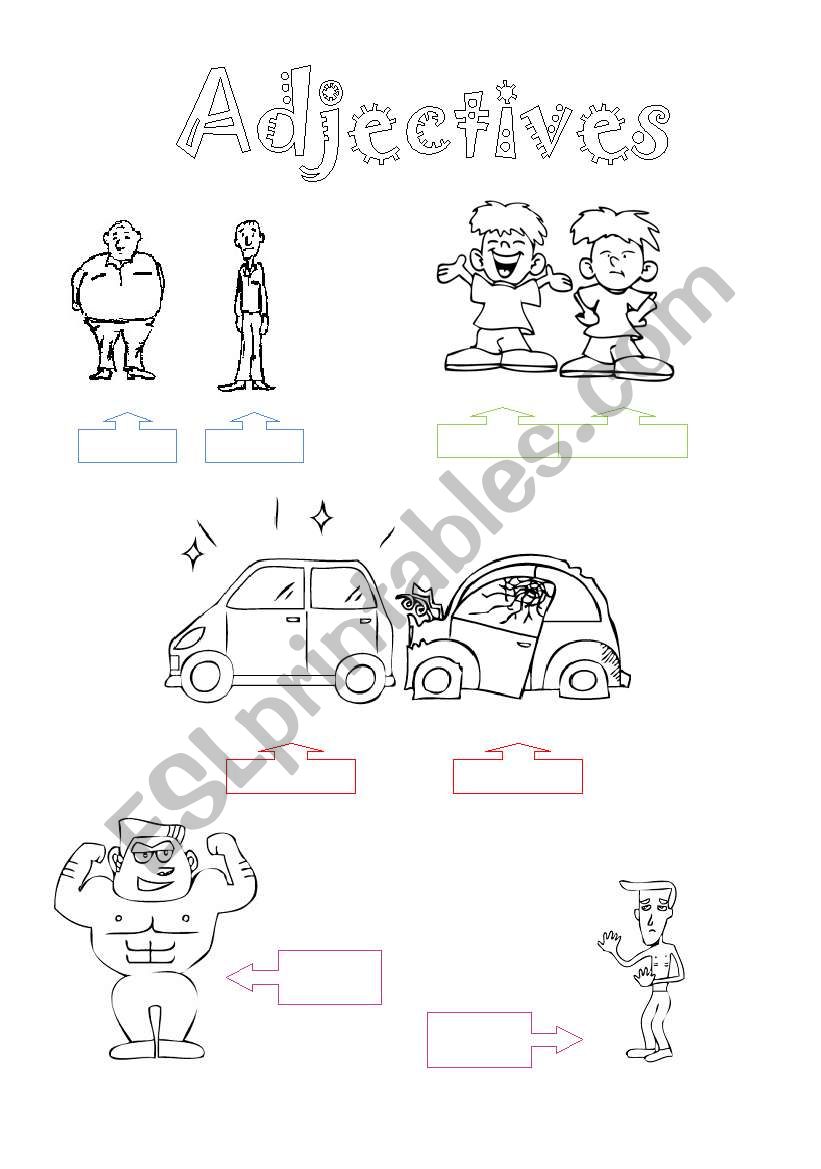 Adjectives opposites worksheet