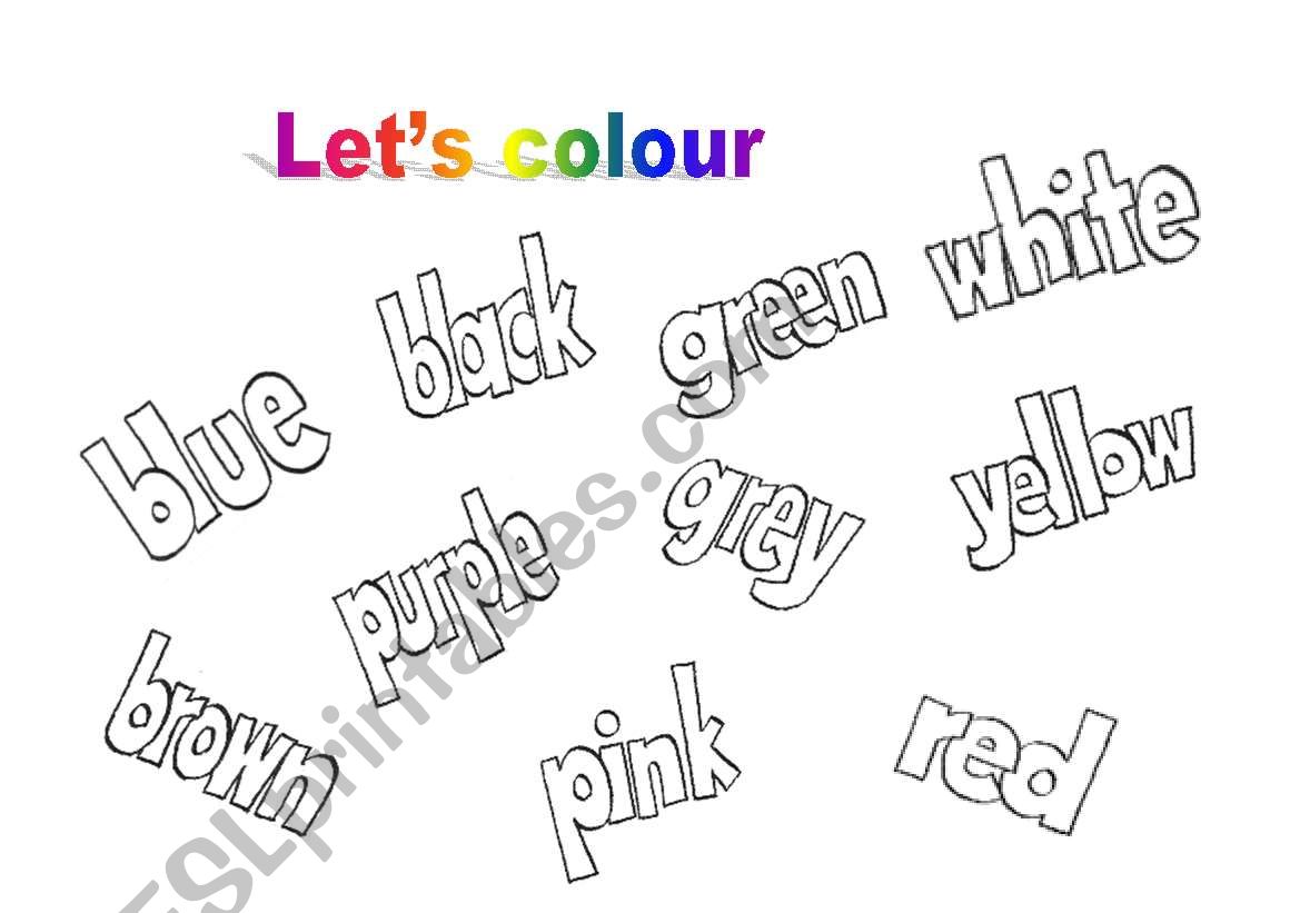 Lets colour! worksheet