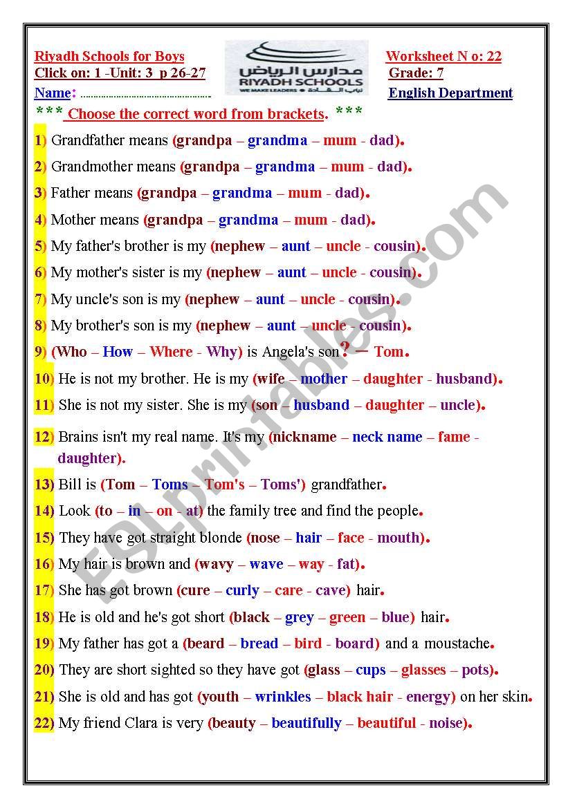 click on1  revision grammar, vocabulary...........................unit3