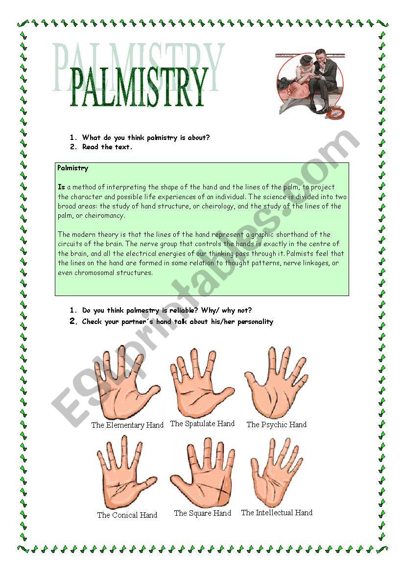 PALMISTRY . The art of hand reading