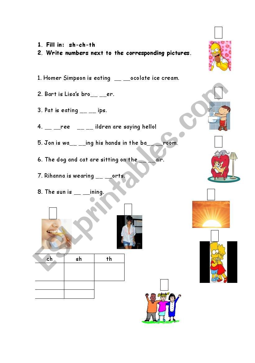 ch-sh-th: practice worksheet