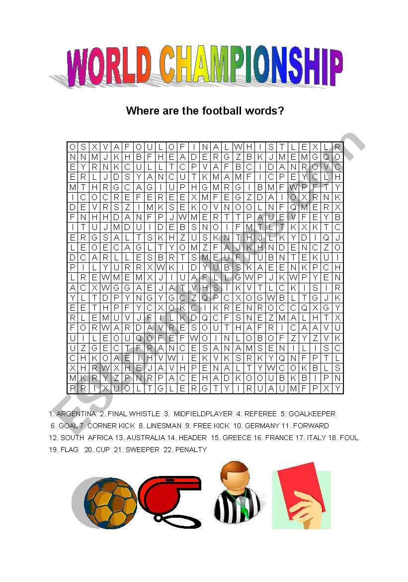 World Championship - Where are the football words?