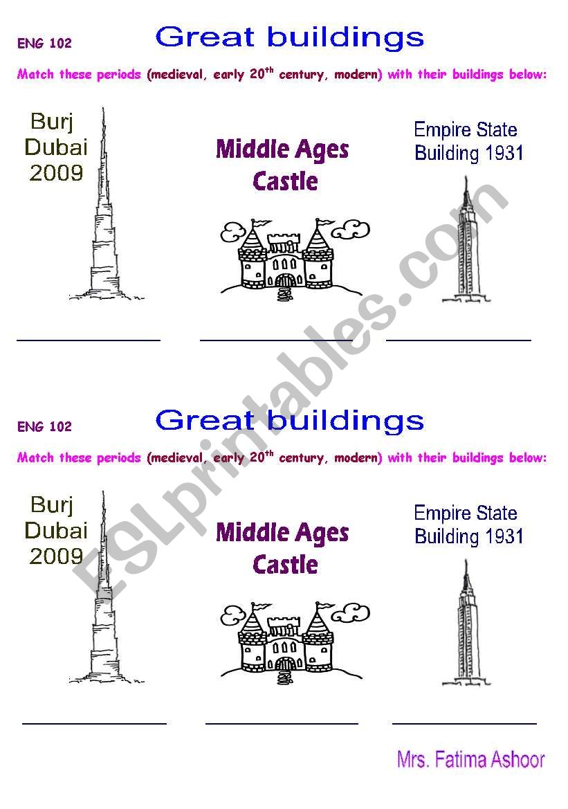 great buildings worksheet