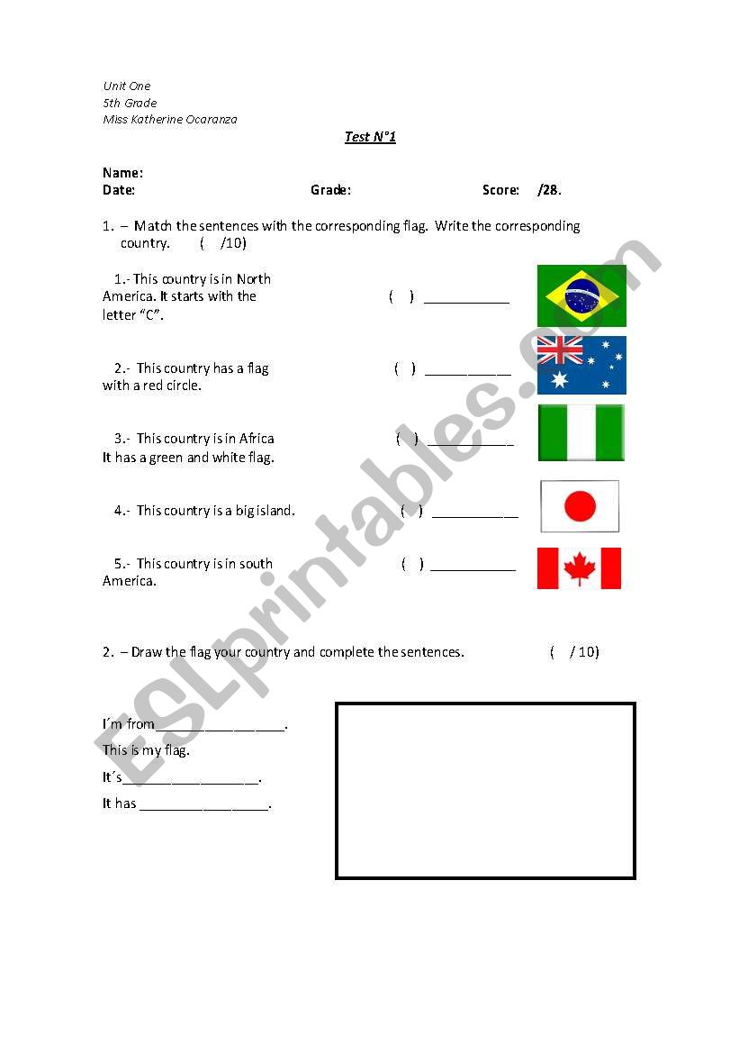 Worksheet Countries worksheet