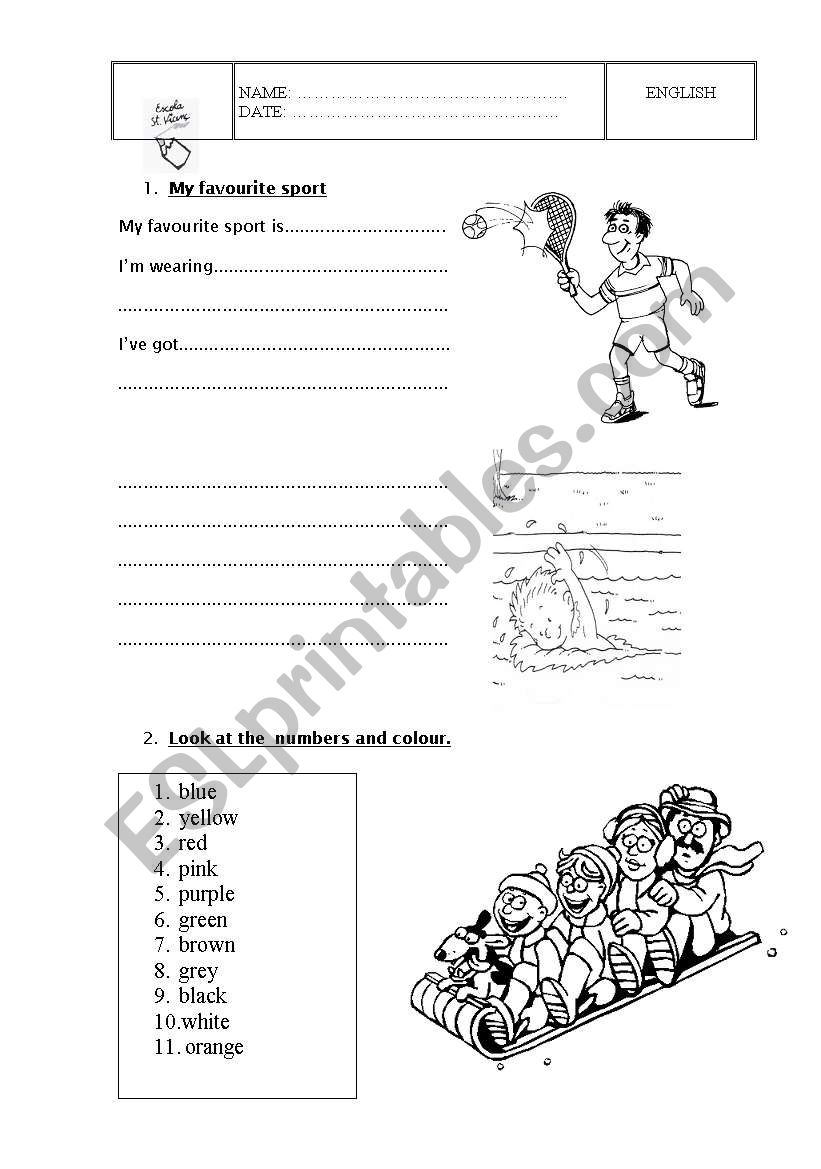 sports worksheet