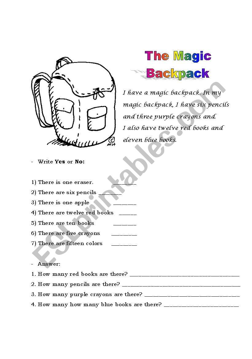 How many (Reading) worksheet