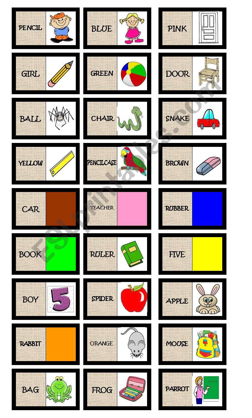 Domino worksheet