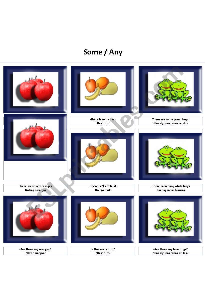 Some/Any Exercises worksheet