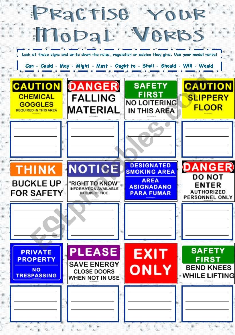 Practise Your MODAL VERBS - Writing