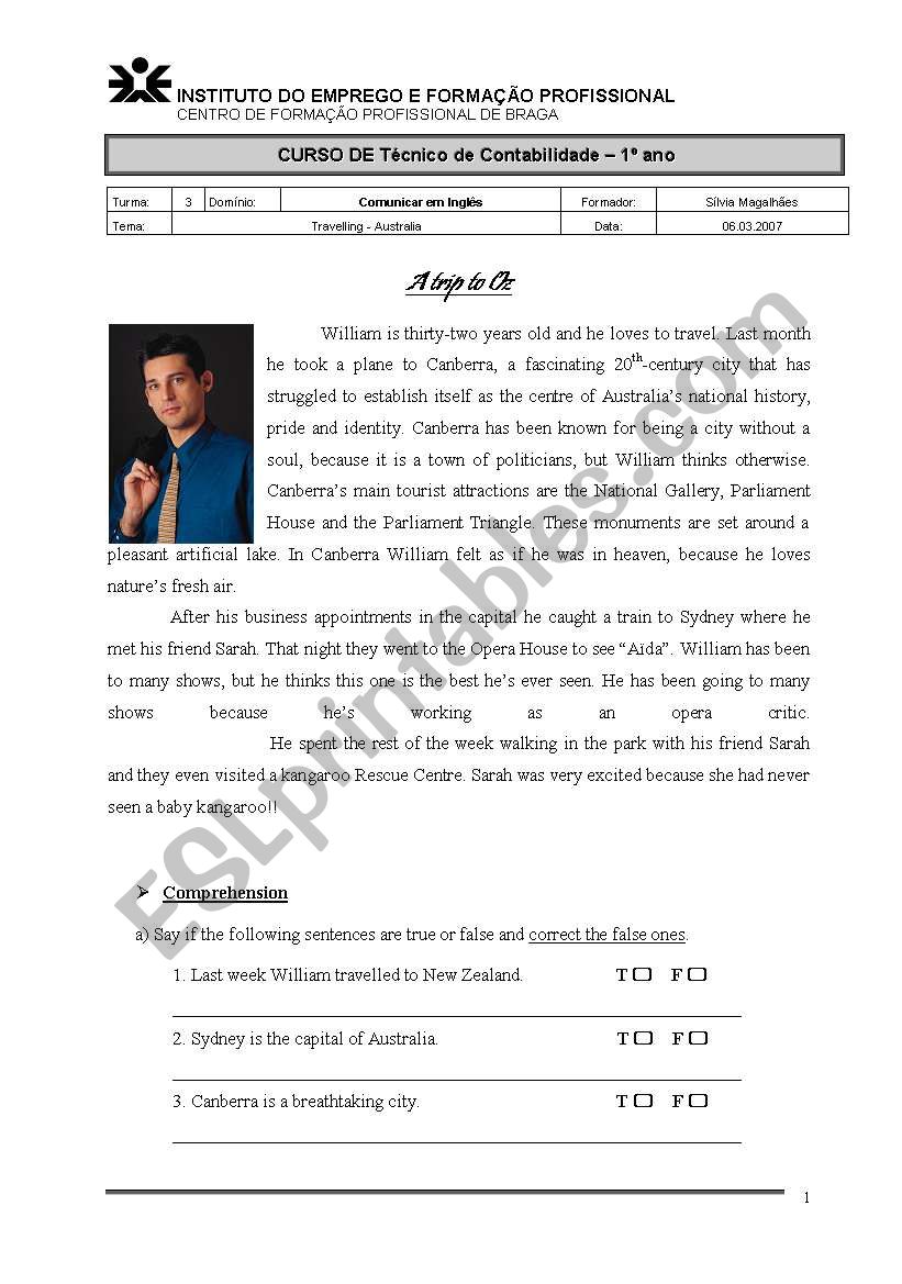 Oz  worksheet