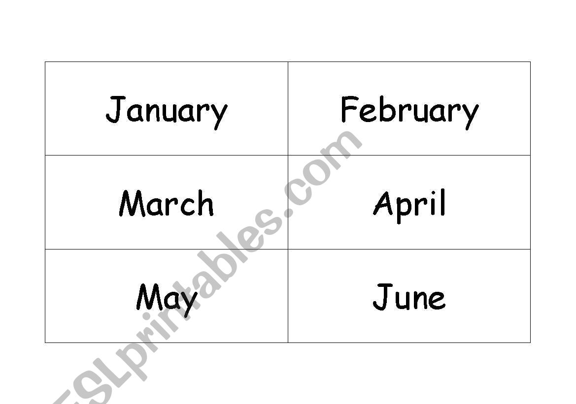 Names of the months of the year