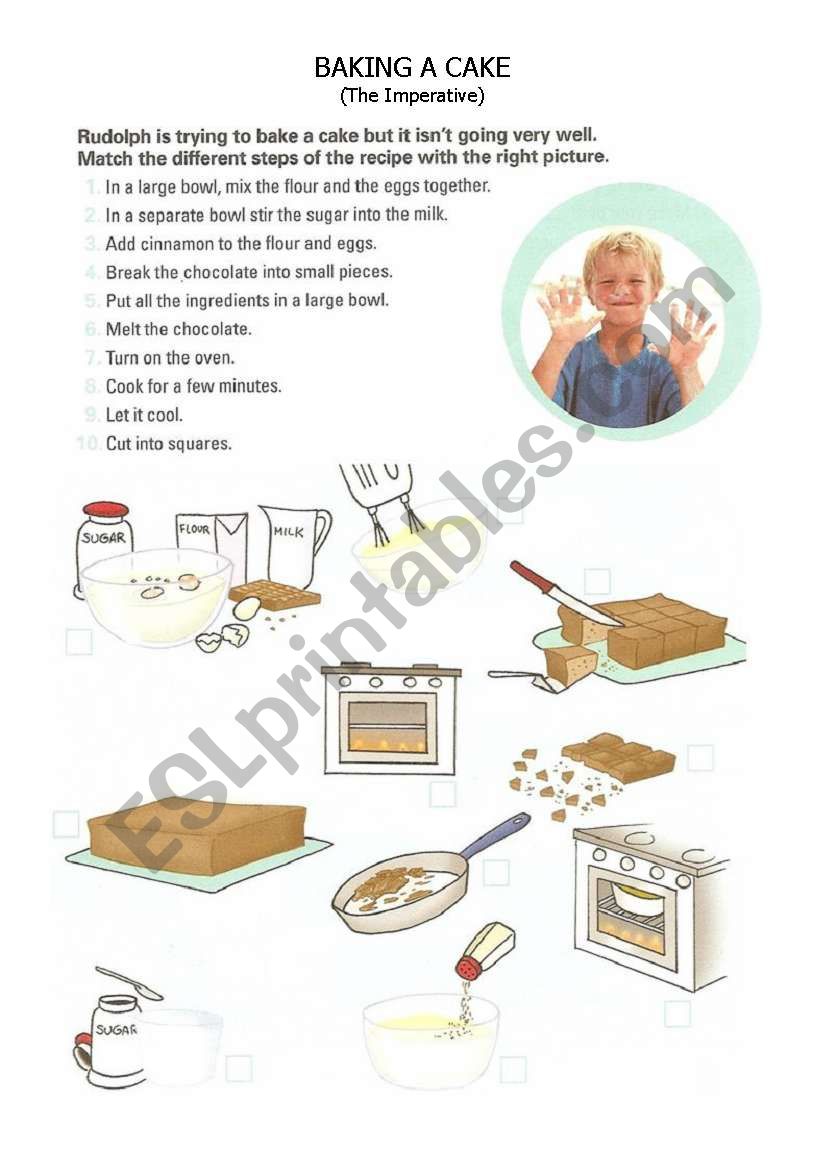 Baking a Cake worksheet