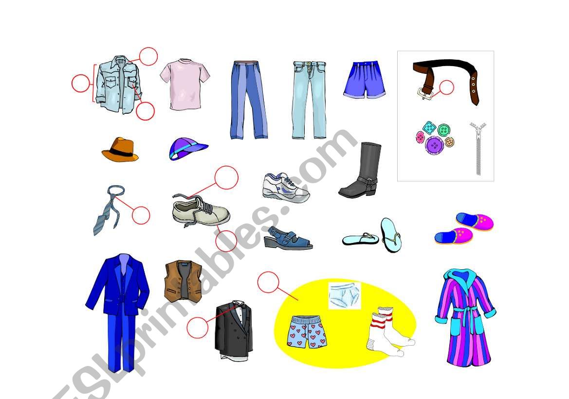 clothing worksheet