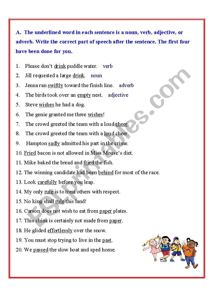 Nouns worksheet