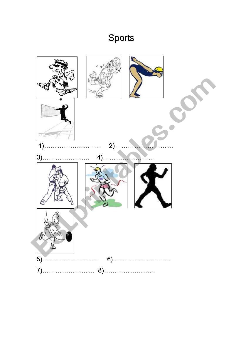 Sports worksheet
