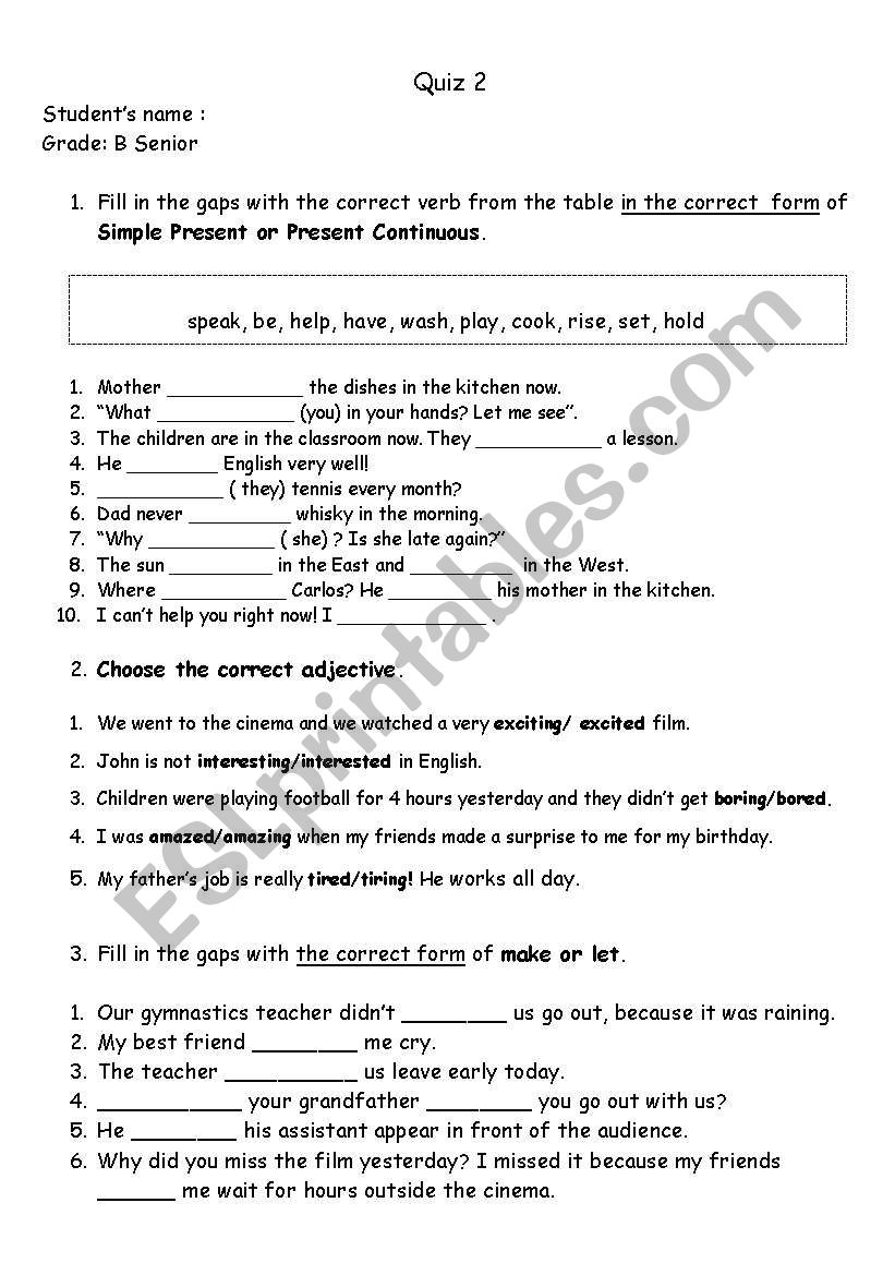 General  worksheet