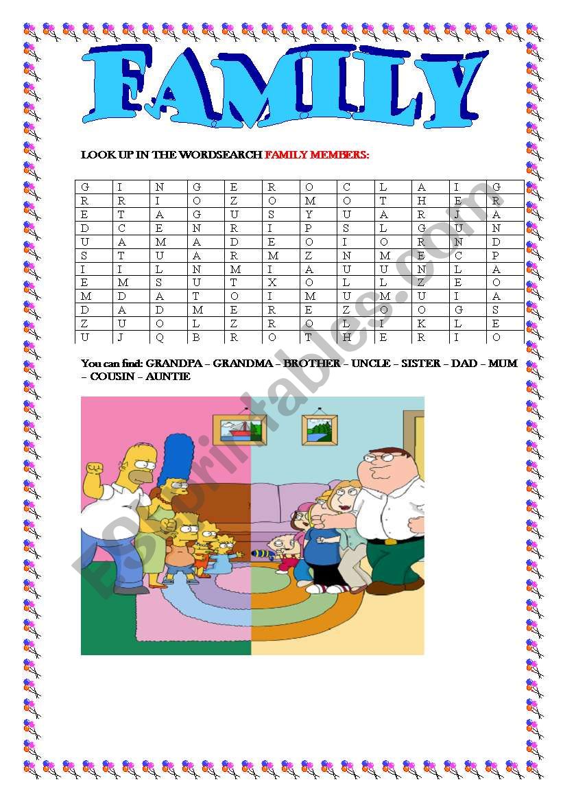 Family worksheet