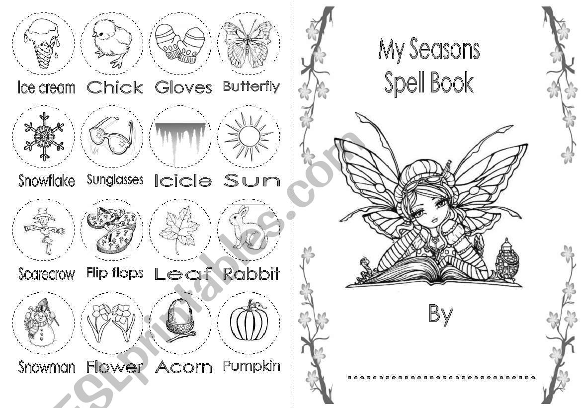 My Seasons Spell Book worksheet