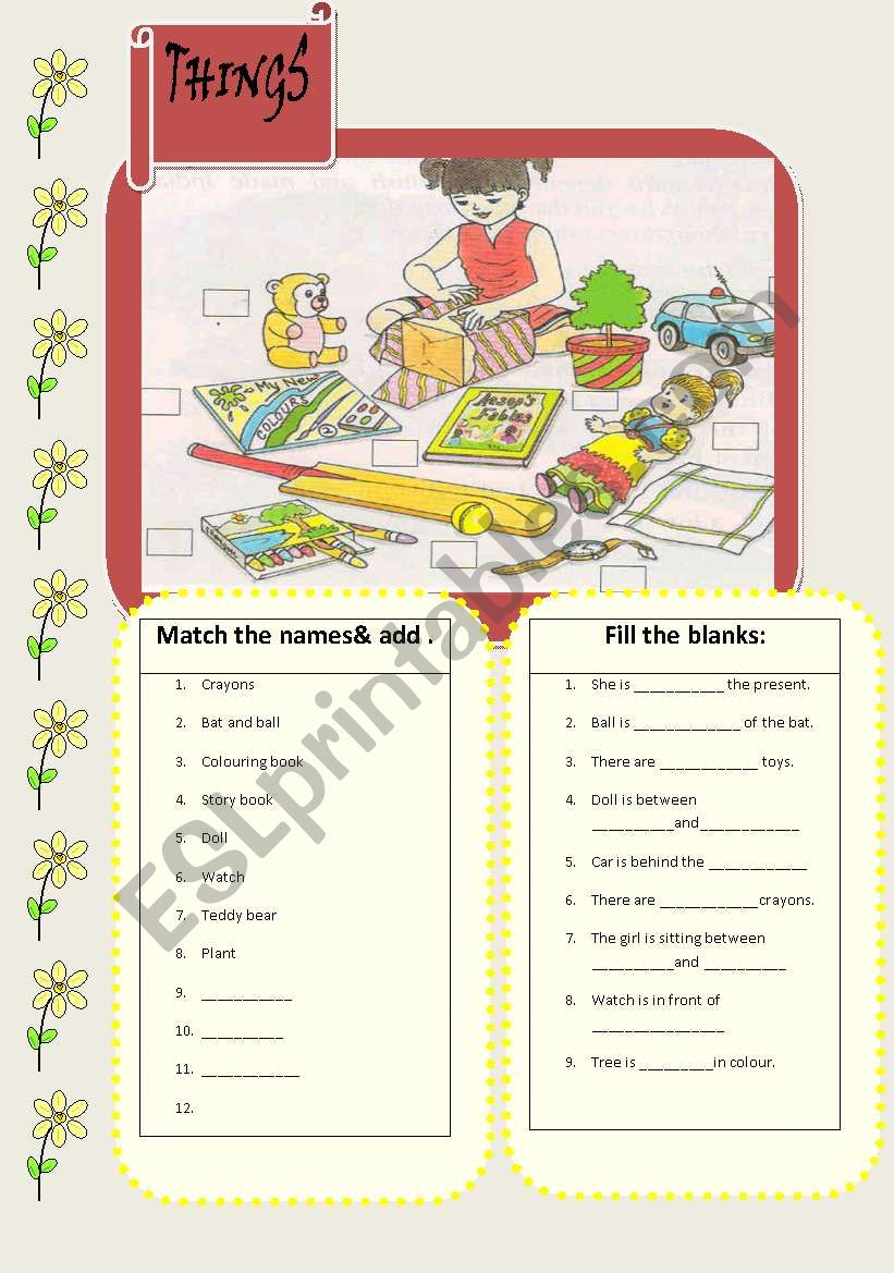   Picture reading worksheet