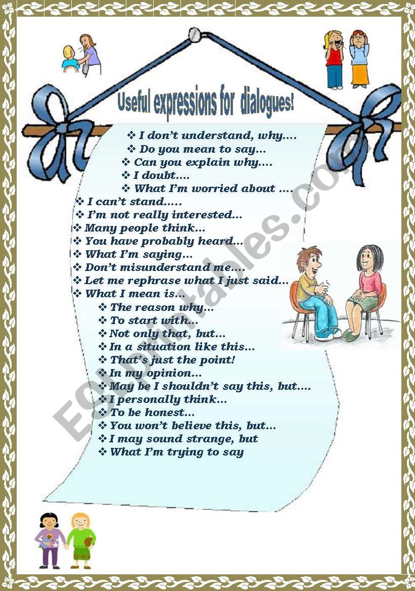 Useful expressions for dialogues