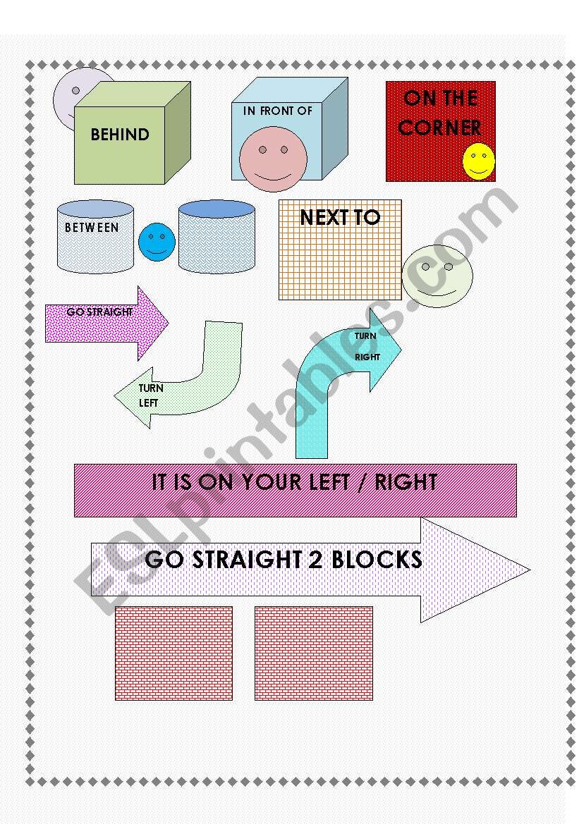 Giving Directions worksheet