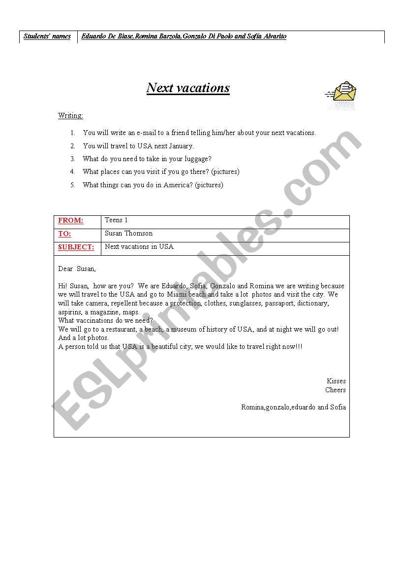 personal information worksheet