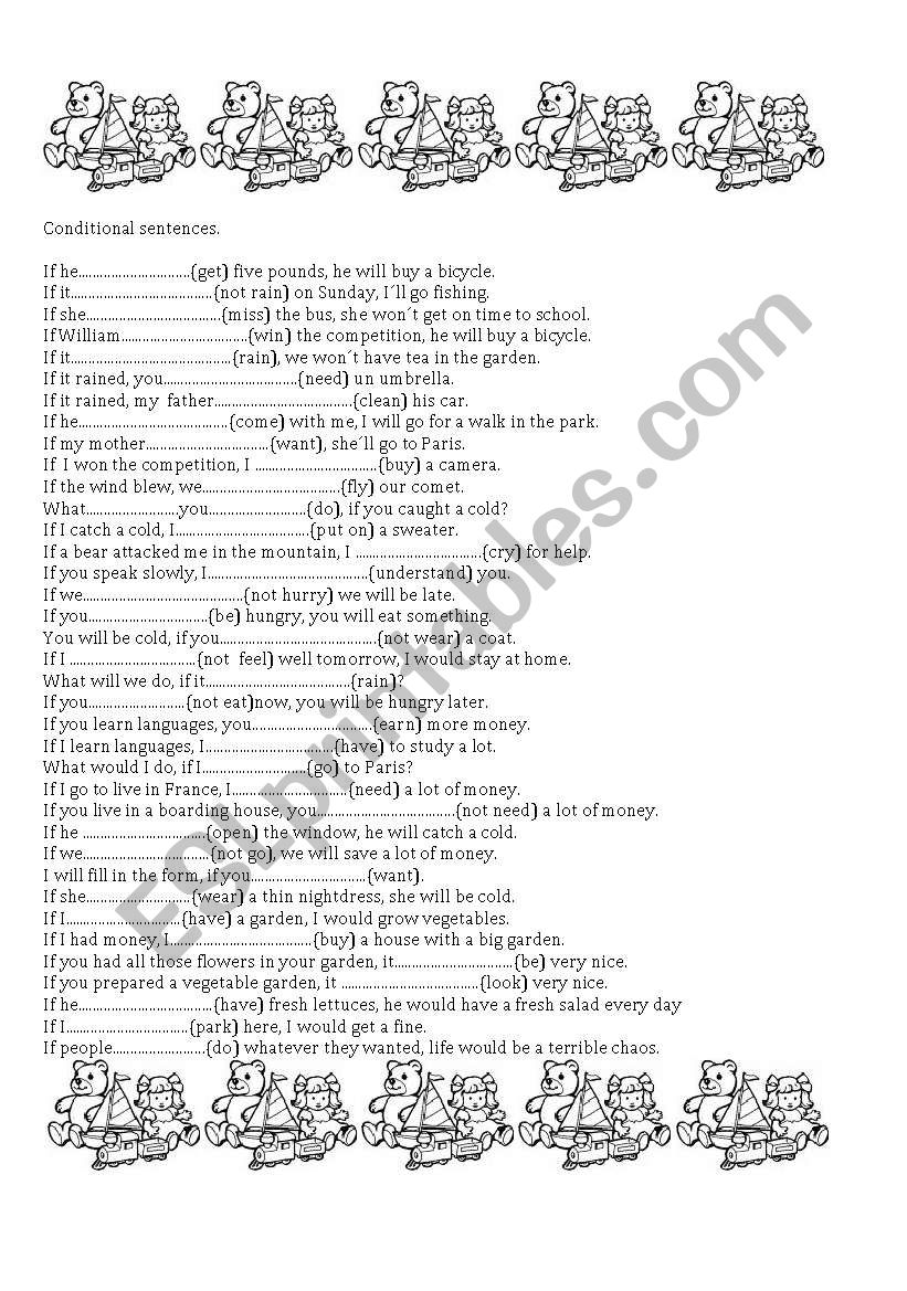 Conditional sentences type I  worksheet