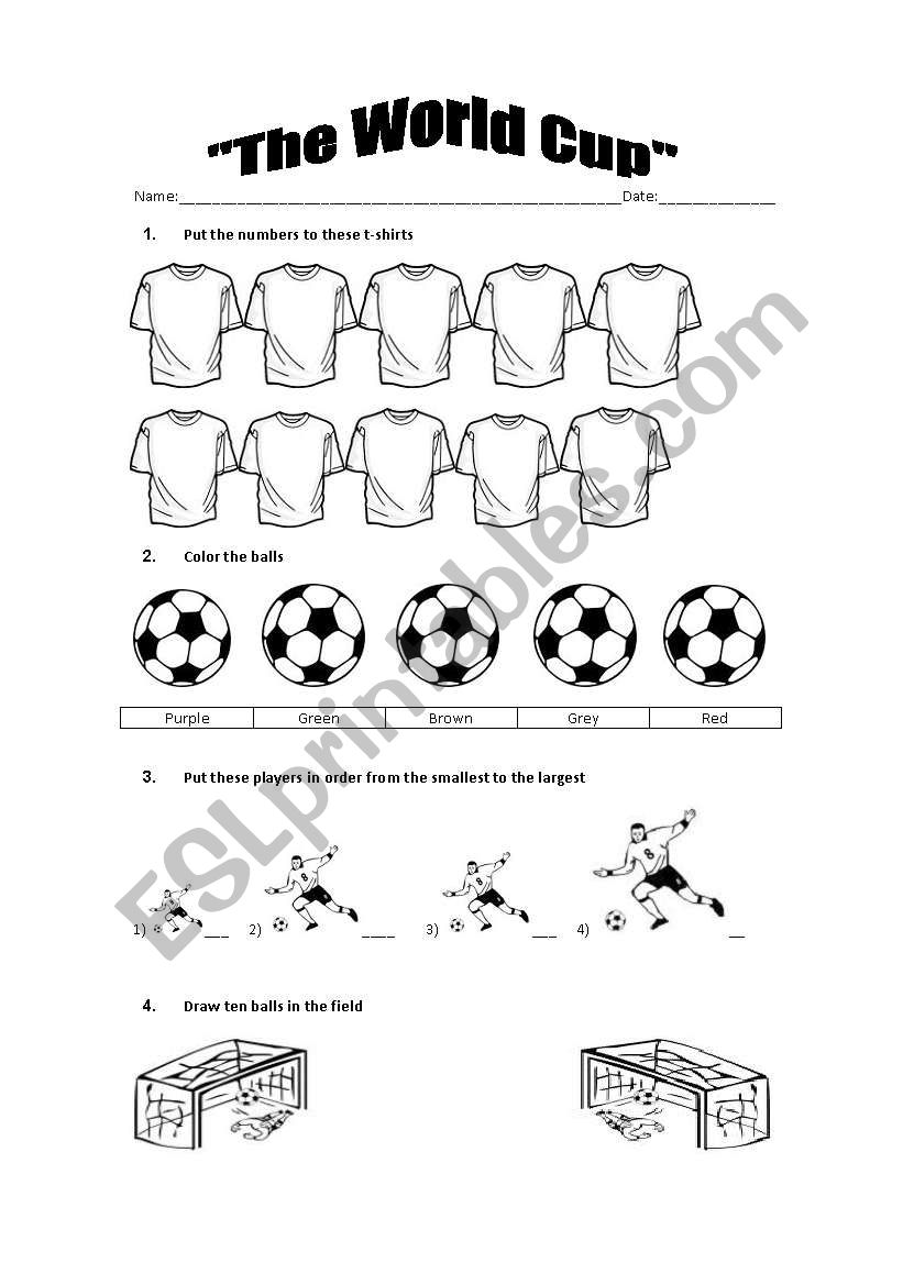 The world Cup worksheet
