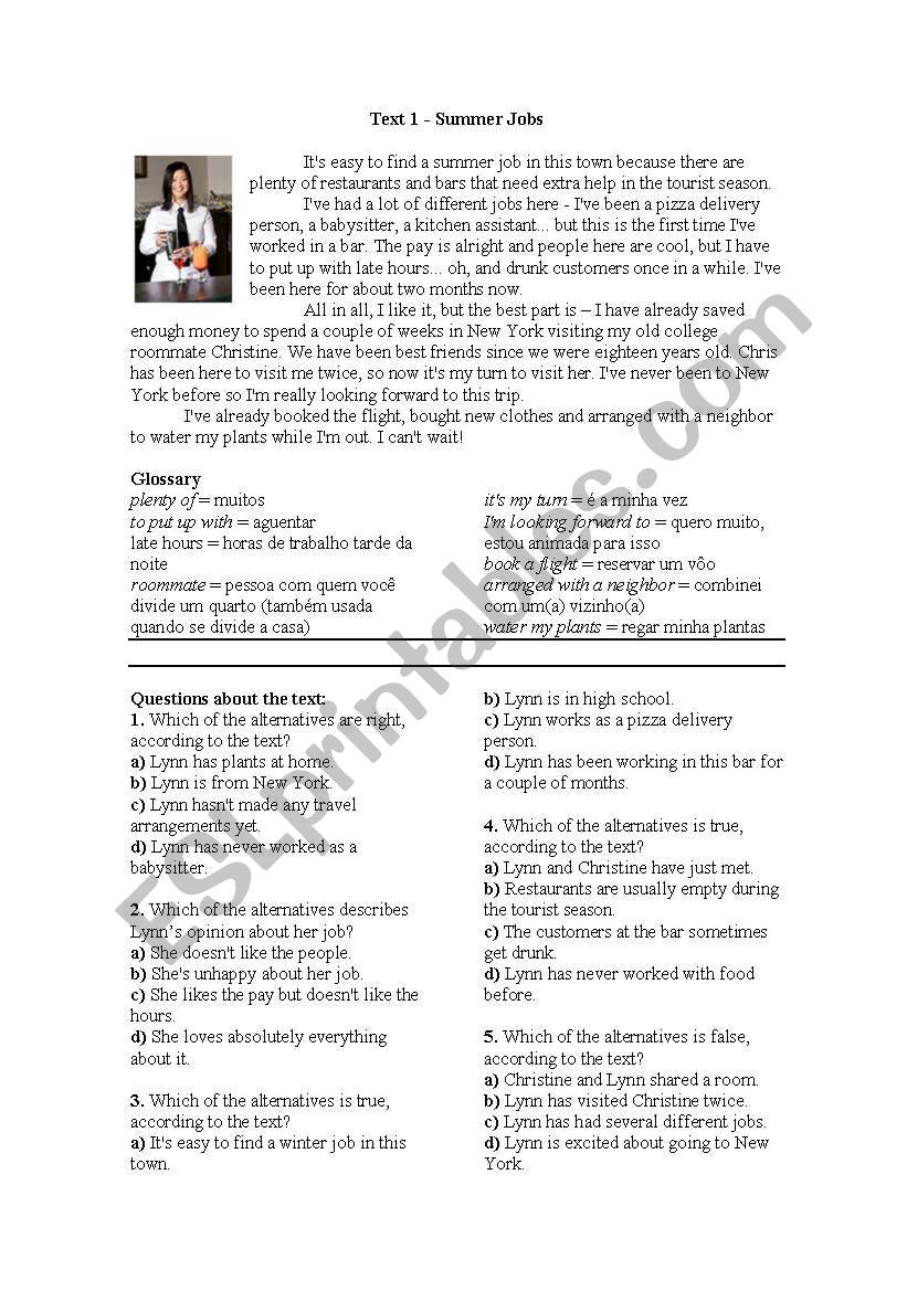 text comprehension - elementary levels
