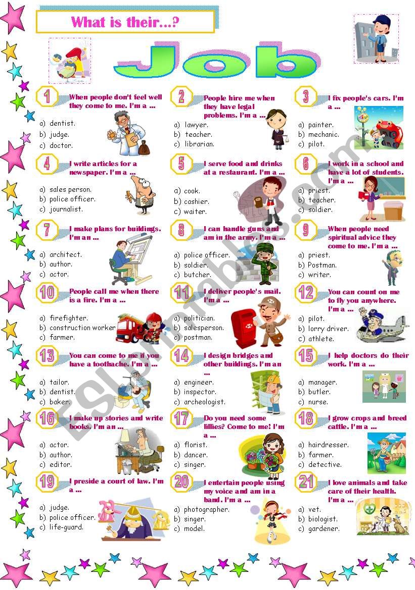 Jobs-Quiz (re-uploaded) worksheet