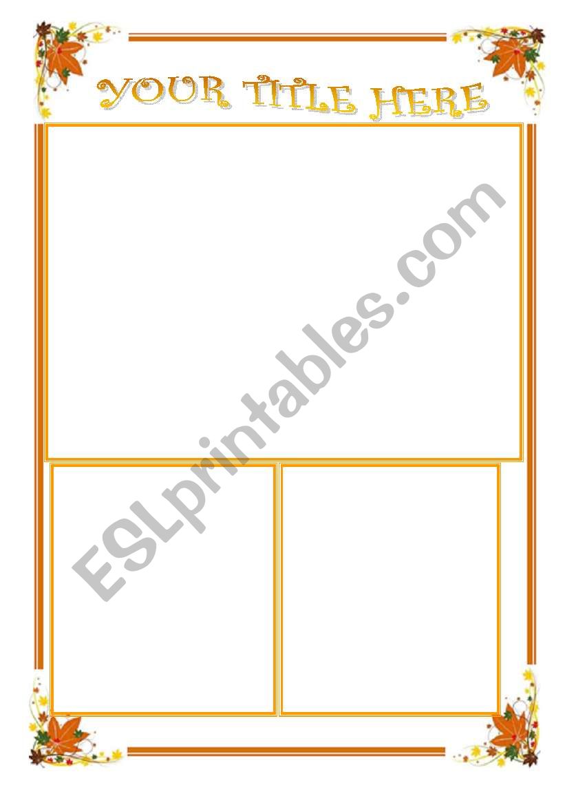 Autumn template (editable) worksheet